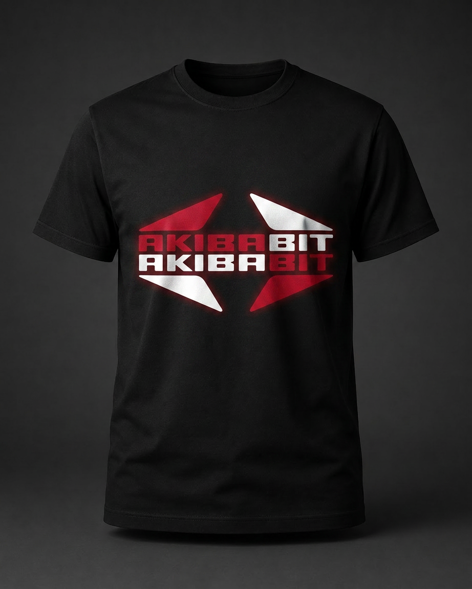 AkibaBit Official T-Shirt — PURE BLACK Founder’s Edition
